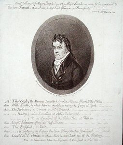 السيد توماس أوجل ، نشرته هانا همفري عام 1801 (حفر) بواسطة جيمس جيلراي