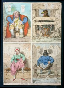 وسائل الراحة الوطنية ، نشرتها هانا همفري في عام 1796 (النقش اليدوي)