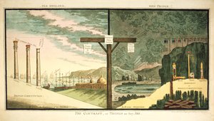 إنجلترا القديمة ، فرنسا الجديدة ، التباين ، نشرتها هانا همفري ، 1796 بواسطة جيمس جيلراي