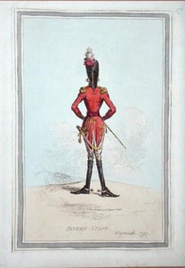 Patern-Staff ، الذي نشرته هانا همفري في عام 1797 (نقش ملون يدويًا) بواسطة جيمس جيلراي