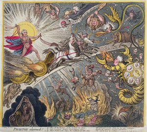 Phaeton Alarm&39;d ، نشرته هانا همفري في عام 1808 (النقش ، النقش ، aquatint und wc)