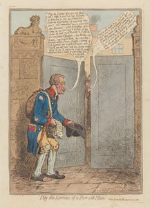 شفقة أحزان العجوز المسكين ، حانة. 1796 (نقش ملون)