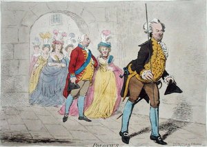 بولونيوس ، نشرته هانا همفري عام 1795 (نقش ملون يدويًا) بواسطة جيمس جيلراي