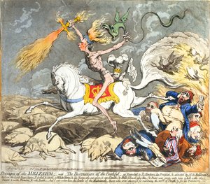 نذر الألفية ، نشرته هانا همفري في عام 1795 (النقش اليدوي ، النقش والخط المائي)