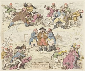 أطعم Sans-culottes أوروبا بخبز الحرية ، 1793 Sans-culottes ، يغذي أوروبا بخبز الحرية (العنوان على الكائن) بواسطة جيمس جيلراي