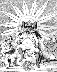 الشيطان في كل مجده ... ، 1792. بواسطة جيمس جيلراي