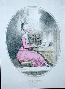 سانت سيسيليا ، نشرتها هانا همفري عام 1782 (نقش ملون يدويًا) بواسطة جيمس جيلراي