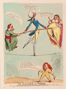 توازن القوى أو الأجيال القادمة من Chatham الخالد ، يتحول Posture Master ، pub. 1791 (نقش يدوي)