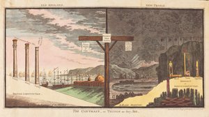 التباين أو الأشياء كما هي ، حانة. 1796 (نقش ملون) بواسطة جيمس جيلراي