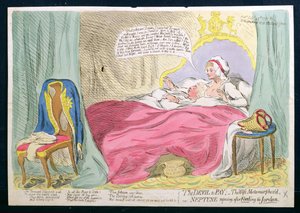 الشيطان للدفع: الزوجة Metamorphos&39;d ، أو Neptune Repause after Fords the Jordan ، نشرته هانا همفري في 1791 (النقش اليدوي)