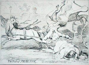 The Fall of Phaeton ، الذي نشرته SW Fores عام 1788 (حفر) بواسطة جيمس جيلراي