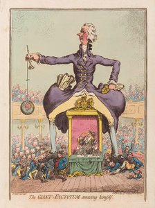 The Giant Factotum يسلي نفسه ، حانة. 1797 (نقش يدوي)