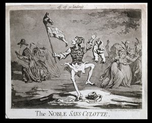 The Noble Sans-Culotte ، نشرته هانا همفري في عام 1794 بواسطة جيمس جيلراي
