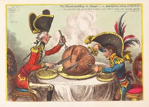 البرقوق البرقوق في خطر أو Epicures الدولة مع un Petit Souper ، الحانة. 1805 (نقش يدوي)