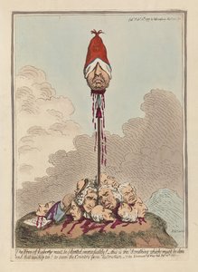 يجب غرس شجرة الحرية على الفور ، تم نشره عام 1797 (نقش ملون يدويًا) بواسطة جيمس جيلراي