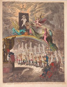 Titianus Redivivus أو Seven Wise Men يتشاورون مع Oracle Venetian الجديد ، وهو مشهد في Academic Grove No.1 ، حانة. 1797 (نقش يدوي)