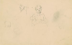 دراسات الأشكال ، 1836-43 (الجرافيت على ورق منسوج) بواسطة جيمس جودوين كلوني