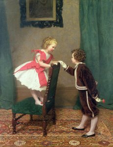 المغازلة الأولى الآنسة ليلي ، 1867 بواسطة جيمس هايلر