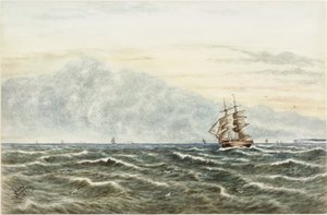 مشهد الشحن قبالة Tynemouth (ألوان مائية ، لون الجسم وقلم رصاص على ورق) بواسطة جيمس هنري كليت