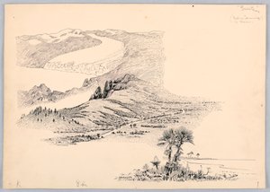 ثلاث مناظر طبيعية ، تصميم لعشاء مجلس واشنطن التجاري ، 13 مايو 1908 بواسطة جيمس هنري موزر