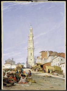 برج رجال الدين ، بورتو ، البرتغال ، 1837 بواسطة جيمس هولاند