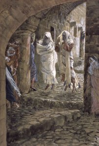 ظهورات الموتى في شوارع القدس ، رسم توضيحي لحياة المسيح ، c.1886-94 (مرحاض وغواش على ورق مقوى) بواسطة جيمس جاك جوزيف تيسو