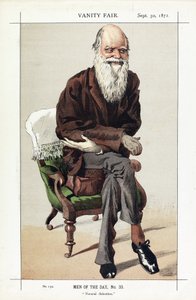 تشارلز داروين ، رجال اليوم ، رقم 33 ، الانتقاء الطبيعي ، من Vanity Fair ، حانة. 1871 بواسطة جيمس جاك جوزيف تيسو