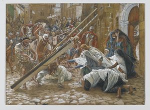 يلتقي يسوع بوالدته ، صورة من حياة ربنا يسوع المسيح ، 1886-1894 (مرحاض على الجرافيت على ورق) بواسطة جيمس جاك جوزيف تيسو