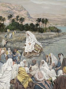 يسوع يكرز على شاطئ البحر ، توضيح لحياة المسيح ، ج بواسطة جيمس جاك جوزيف تيسو