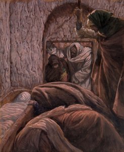 يسوع في القبر ، توضيح لحياة المسيح ، c.1884-96 (مرحاض وغواش على ورق مقوى) بواسطة جيمس جاك جوزيف تيسو