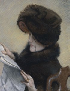 القارئ ، حوالي 1883 (باستيل على ورق موضوع على قماش) بواسطة جيمس جاك جوزيف تيسو