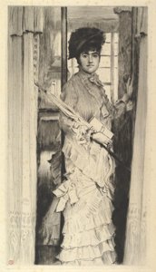 صورة ملكة جمال L ... ، أو يجب أن يكون الباب مفتوحًا أو مغلقًا ، 1876. بواسطة جيمس جاك جوزيف تيسو