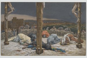 الزلزال ، رسم توضيحي من حياة ربنا يسوع المسيح ، 1886-1894 (مرحاض فوق الجرافيت على الورق) بواسطة جيمس جاك جوزيف تيسو