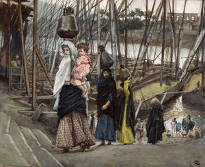The Sojourn ، مصر ، رسم توضيحي لحياة المسيح ، c.1886-94 (مرحاض وغواش على ورق مقوى) بواسطة جيمس جاك جوزيف تيسو