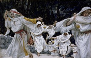 The Virise Virgins ، توضيح لحياة المسيح ، c.1886-94 (مرحاض وغواش على ورق مقوى) بواسطة جيمس جاك جوزيف تيسو