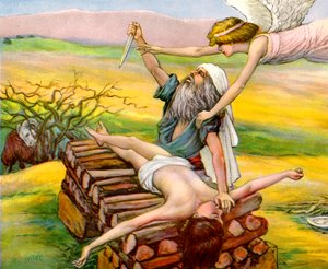 ذبيحة إبراهيم إسحاق - - الكتاب المقدس