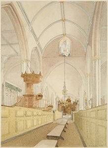 Interior of Temple Church, looking East بواسطة جيمس جونسون