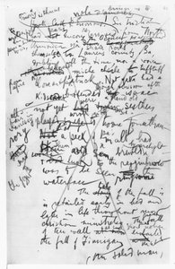 صفحة من دفاتر ملاحظات "Finnegan&39;s Wake" ، من 1922 إلى 39 بواسطة جيمس جويس