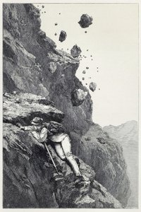 مدفع على ماترهورن ، من التدافع بين جبال الألب في السنوات 1860-69 ، حانة. 1871 (نقش) بواسطة جيمس ماهوني