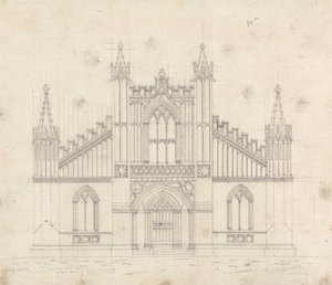 رسم تحضيري للتصميم 11 ، اللوحة 9 لمجموعة تصاميم للملاذات الريفية بواسطة جيمس مالتون