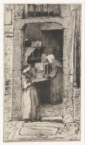 La Marchande de Moutarde (بائع الخردل) ، من المجموعة الفرنسية (Douze Eaux-Fortes d بواسطة جيمس أبوت ماكنيل ويسلر