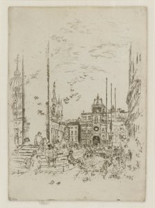 The Piazzetta ، من مجموعة البندقية الأولى (البندقية ، سلسلة من اثني عشر نقشًا) بواسطة جيمس أبوت ماكنيل ويسلر