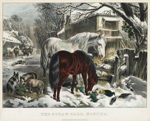 ساحة القش ، شتاء ، 1800s.