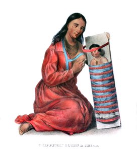 Chippeway (Ojibwe) امرأة وطفل بواسطة جيمس أوتو لويس