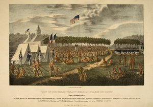 منظر للمعاهدة الكبرى المنعقدة في براري دو شين ، سبتمبر 1825 بواسطة جيمس أوتو لويس