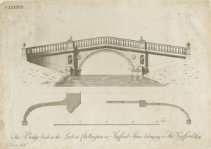 تشيلنجتون بارك - جسر: نقش ، بدون تاريخ [عام 1789] (طباعة) بواسطة جيمس باين