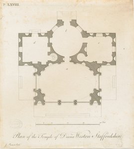 ويستون أندر ليزارد - معبد ديانا: نقش ، بدون تاريخ [1765-1770] (طباعة) بواسطة جيمس باين