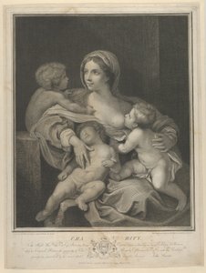الخيرية جالسة ترضع رضيعًا ، وآخر ينام على حجرها وثالث يتحدث معها ، ... ، 1793. بواسطة جيمس باركر