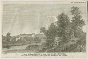 مايفيلد - الجسر المعلق: engraving، nd [c 1796] بواسطة جيمس بيلر مالكولم