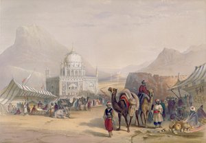 معبد "أحمد شاه" ، ملك أفغانستان ، قندهار ، اللوحة 27 من "المشهد ، سكان وأزياء أفغانستان" ، نقشها روبرت كاريك (1829-1904) 1848 بواسطة جيمس راتراي